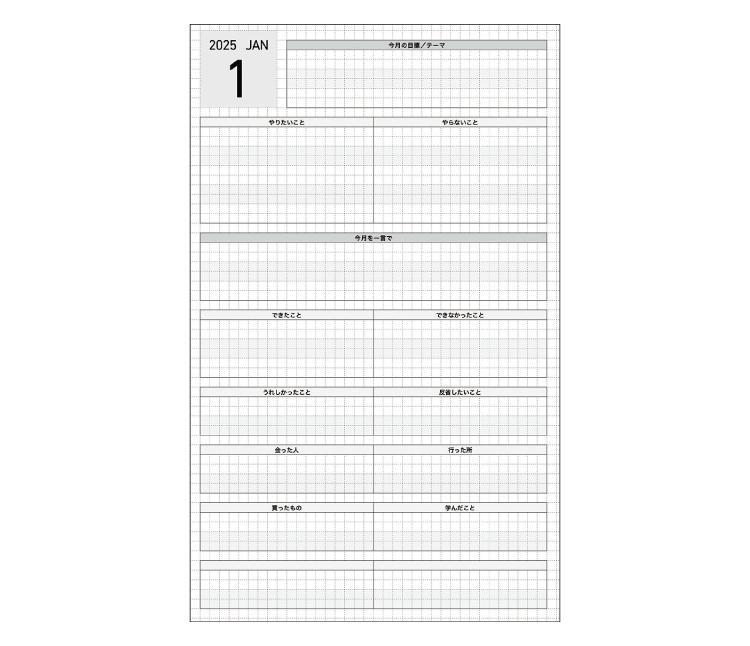 Monthly index page